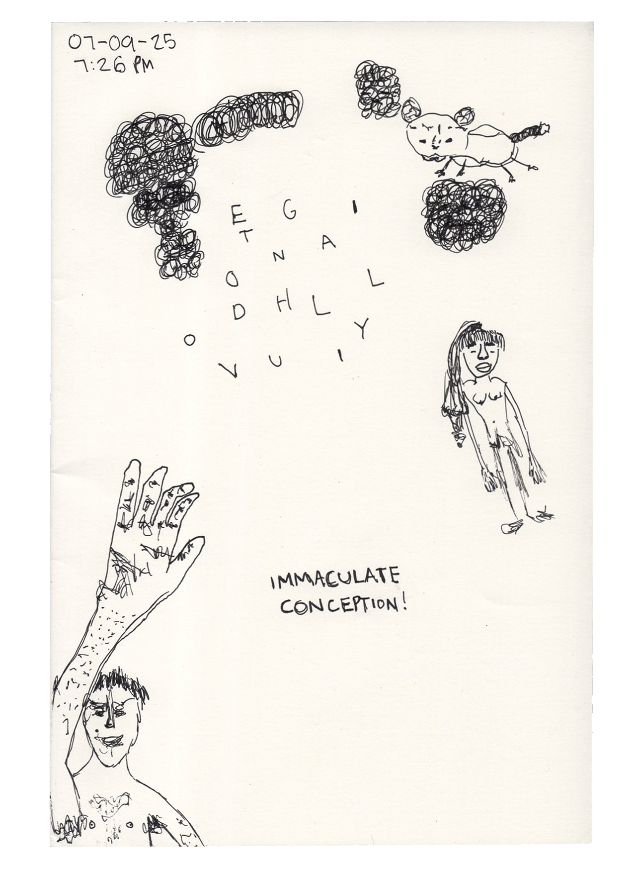letter and/or sketch